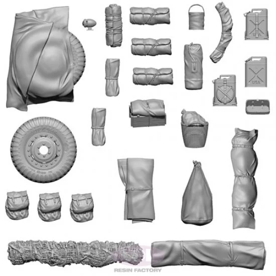 SOL Resin Factory MM719 1/16 WWII US Army M8 Upgrade Detail Parts Set - Military Vehicles & Tanks