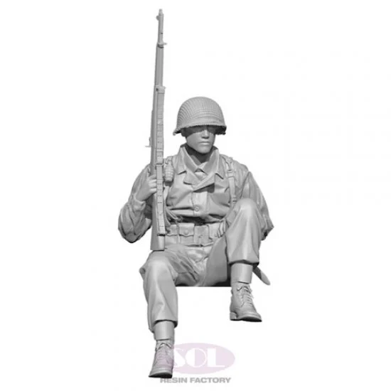 SOL Resin Factory MM728 1/35 WWII US Army Rifleman #2 (3D printed kit) - Model Figures