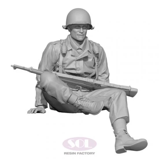SOL Resin Factory MM734 1/35 WWII US Army Rifleman #3 (3D printed kit) - Model Figures