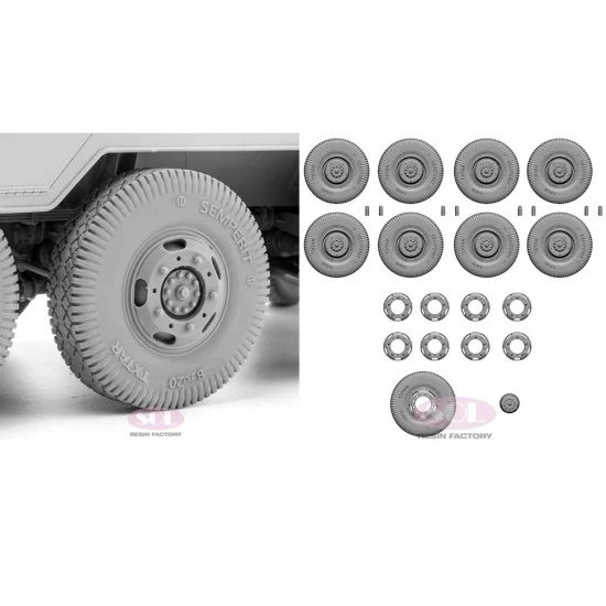 SOL Resin Factory MM743 1/16 WWII German Sd.Kfz. 234/2 Combat Wheel Tyres - Military Vehicles & Tanks