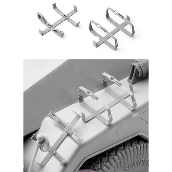 SOL Resin Factory MM747 1/16 WWII German Sd.Kfz. 234/2 Empty Jerrycan Racks set - Military Vehicles & Tanks