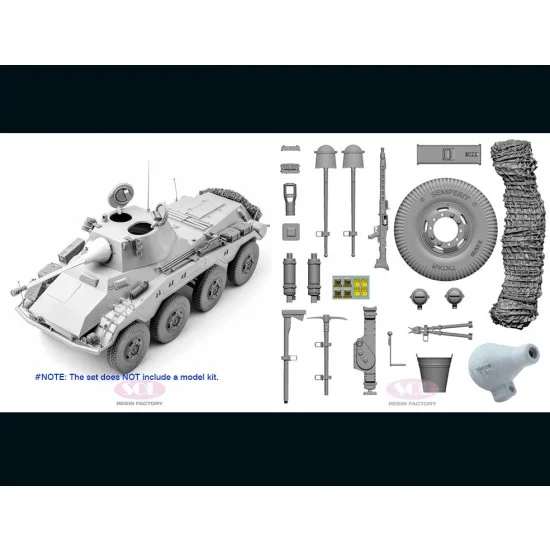 SOL Resin Factory MM749 1/16 WWII German Sd.Kfz. 234/2 Upgrade Parts set - Military Vehicles & Tanks