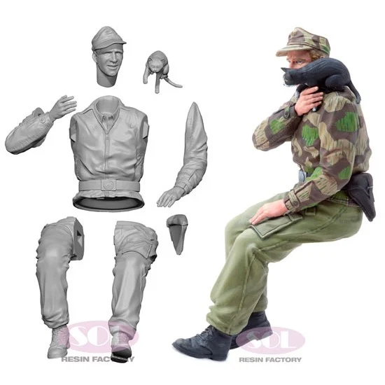SOL Resin Factory MM750 1/16 WWII German Sd.Kfz. 234/2 Crew Vol.1 - Model Figures