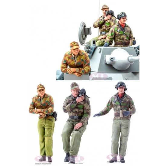 SOL Resin Factory MM755 1/16 WWII German Sd.Kfz. 234/2 Crew Set - Model Figures