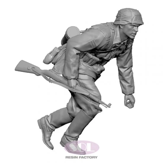SOL Resin Factory MM759 1/35 WWII German SS Infantry with Kar98k - Model Figures