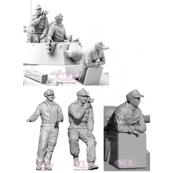SOL Resin Factory MM762 1/35 WWII German Sd.Kfz. 234/2 Crew Set - Model Figures