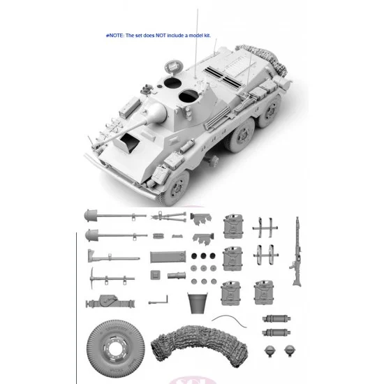 SOL Resin Factory MM763 1/35 WWII German Sd.Kfz. 234/2 Upgrade Parts set - Military Vehicles & Tanks