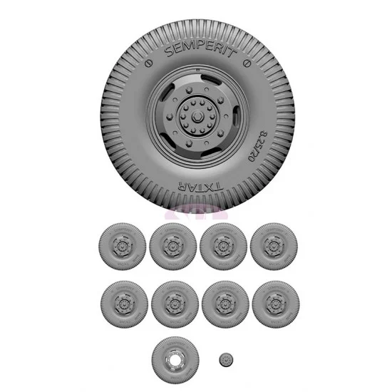 SOL Resin Factory MM764 1/35 WWII German Sd.Kfz. 234/2 Combat Wheel Tyres - Military Vehicles & Tanks