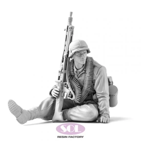 SOL Resin Factory MM778 1/16 WWII German Infantry MG42 Gunner - Model Figures