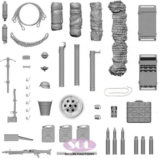SOL Resin Factory MM780 1/16 WWII German SdKfz. 251/22 Upgrade Parts set - Military Vehicles & Tanks