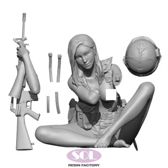 SOL Resin Factory MM782 1/35 Armed Girl - Model Figures