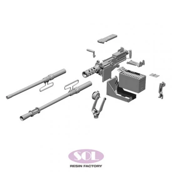 SOL Resin Factory MM784 1/16 M2 HB 50 cal with Flash Hide - Military Vehicles & Tanks