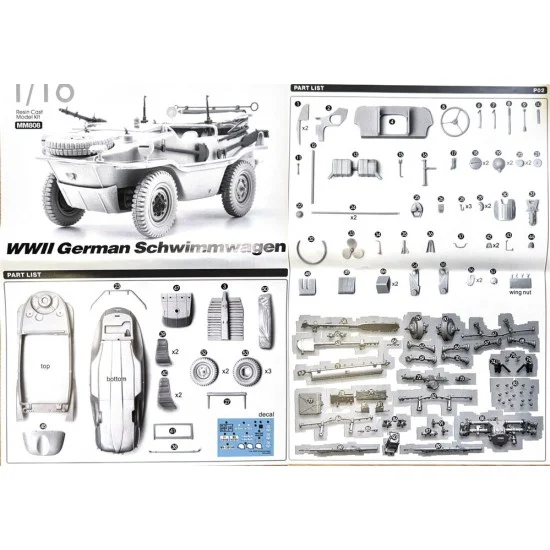 SOL Resin Factory MM808 1/16 WWII German Schwimmwagen - Military Vehicles & Tanks