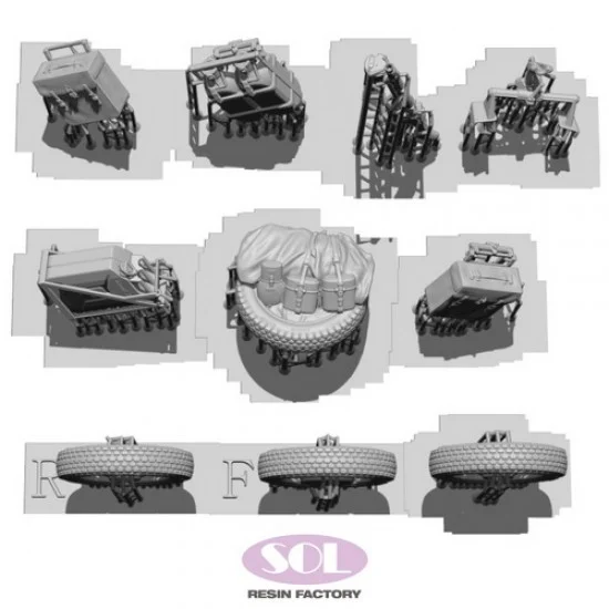SOL Resin Factory MM810 1/35 KS750 with Sidecar Upgrade Parts set - Military Vehicles & Tanks