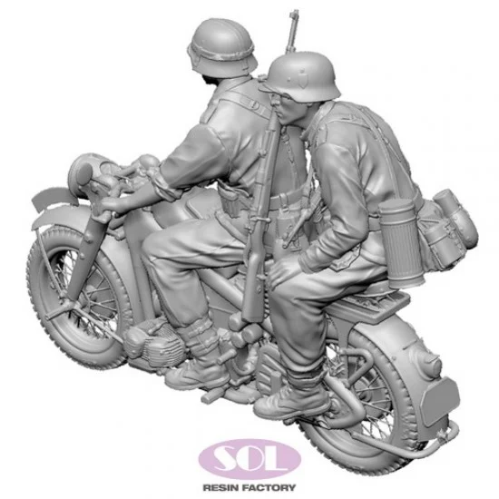 SOL Resin Factory MM835 1/16 WWII German KS750 with Riders - Military Vehicles & Tanks