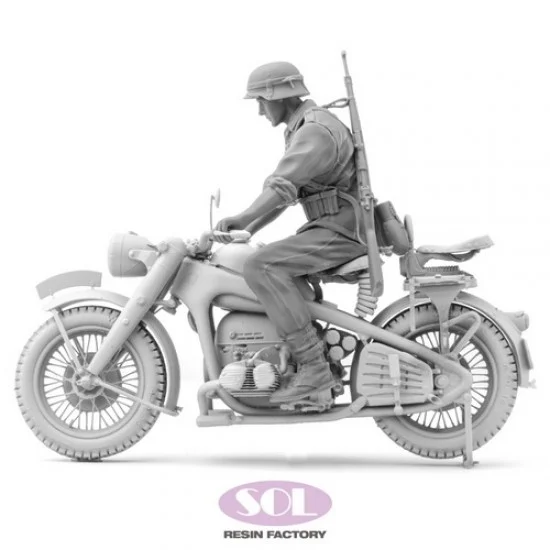 SOL Resin Factory MM836 1/16 WWII German KS750 with Rider - Military Vehicles & Tanks