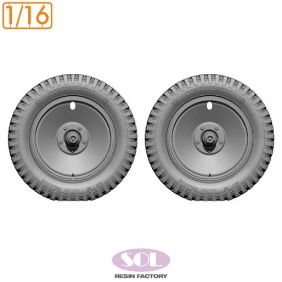 SOL Resin Factory MM853 1/16 WWII German Sd.kfz.250/1 Weighted Front Wheels - Military Vehicles & Tanks