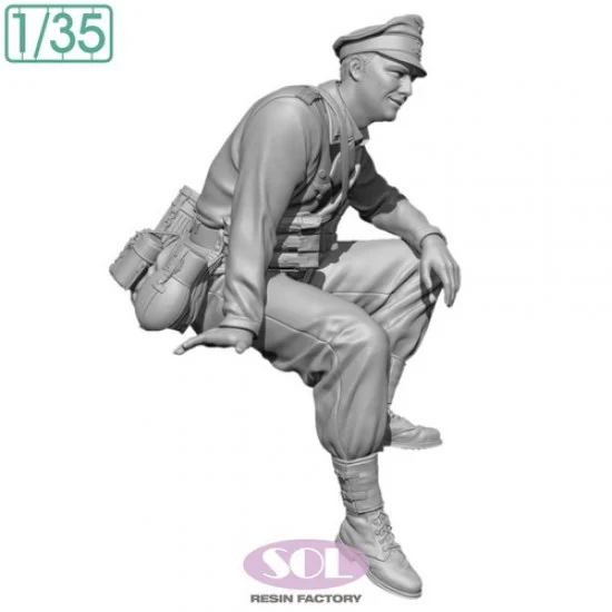 SOL Resin Factory MM861 1/35 Crew #1 for WWII German Sd.kfz.250/1 - Model Figures