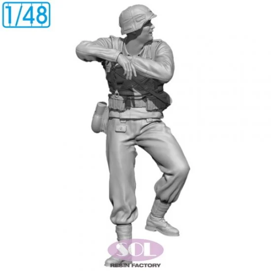 SOL Resin Factory MM865 1/48 Crew #2 for WWII German Sd.kfz.250/1 - Model Figures