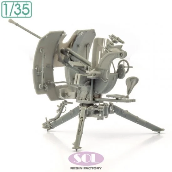 SOL Resin Factory MM870 1/35 WWII German 2cm Gebirgs Flak 38 Early/Late Type - Military Vehicles & Tanks
