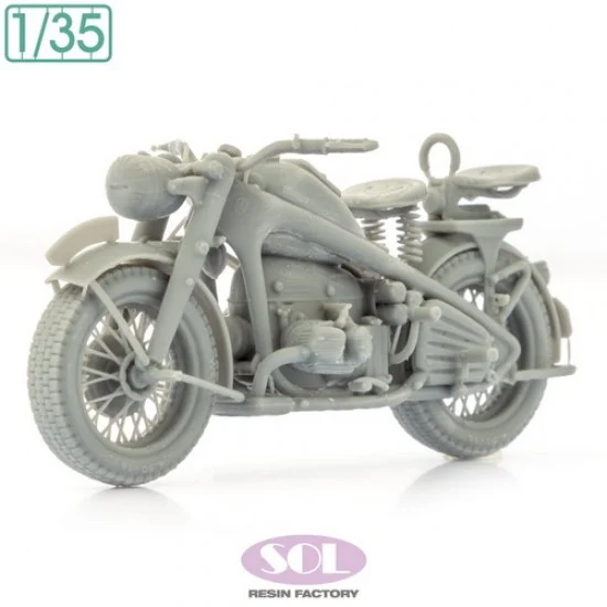 SOL Resin Factory MM876 1/35 WWII German Motorcycle KS750 - Military Vehicles & Tanks