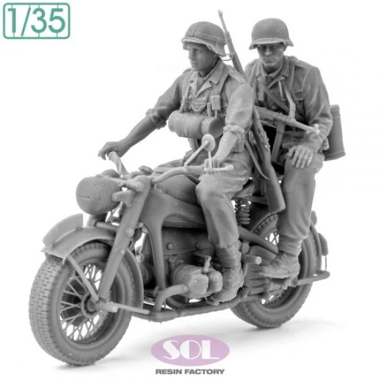 SOL Resin Factory MM878 1/35 WWII German KS750 with Riders - Military Vehicles & Tanks