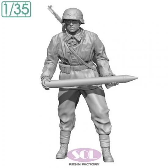 SOL Resin Factory MM897 1/35 WWII German Field Artillery Loader #2 - Model Figures