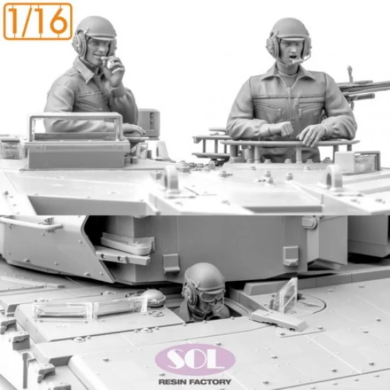 SOL Resin Factory Mm914 1/16 Leopard 2A7 Bundeswehr Tank Crew for Das Werk kit - Model Figures