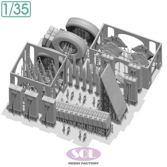 SOL Resin Factory MM928 1/35 Sd.Kfz.7 Mittlere 8t HALF-Track INITIAL Ver. Accessary for Tamiya kit