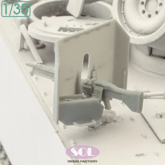 SOL Resin Factory MM931 1/35 M60 MG with Gun Shield for M113 APC - Military Vehicles & Tanks