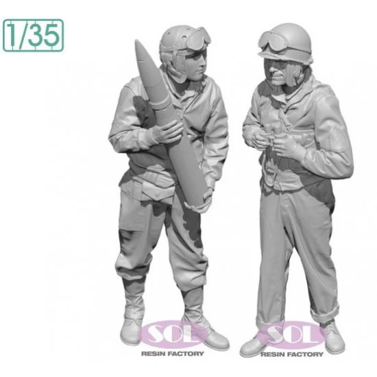 SOL Resin Factory MM940 1/35 WWII US Army M36 Crew set 2 (2 figures) - Model Figures