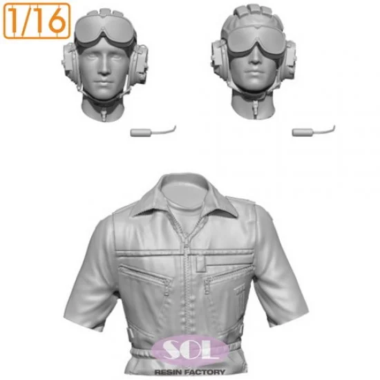 SOL Resin Factory MM951 1/16 Leopard 2A6 Tank Driver for Trumpeter kit - Model Figures