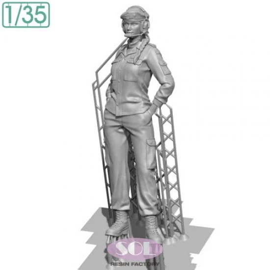 SOL Resin Factory MM962 1/35 Bundeswehr Tank Female Crew (Beret type) - Model Figures