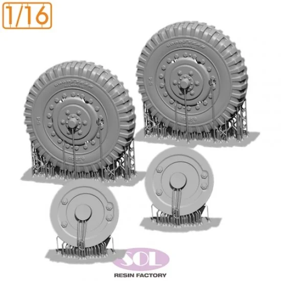 SOL Resin Factory MM966 1/16 M3A1 Weighted Wheels for Andys Hobby HQ kits - Military Vehicles & Tanks