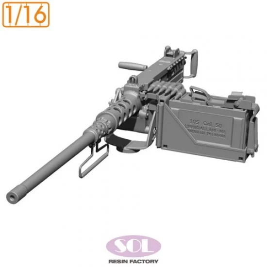 SOL Resin Factory MM970 1/16 M3/M3A1 M2 cal.50 Machine Gun - Military Vehicles & Tanks