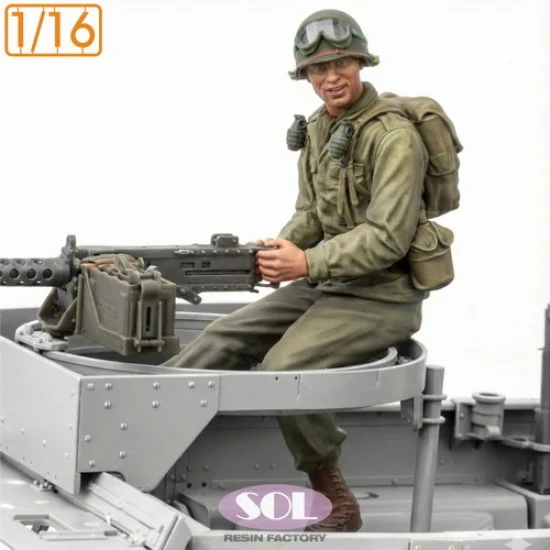 SOL Resin Factory MM996 1/16 US Gunner and M2 cal.50 for M3A1 - Model Figures
