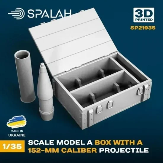 SPALAH 21935 1/35 Box with a 152 mm Caliber Projectile - Scenics & Diorama