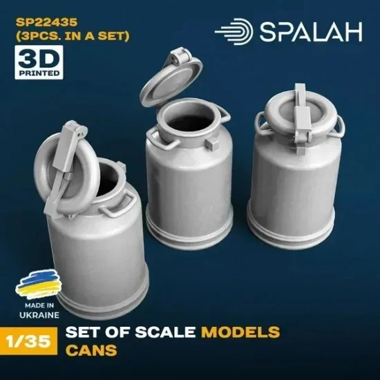 SPALAH 22435 1/35 Milk Cans (3pcs) - Scenics & Diorama