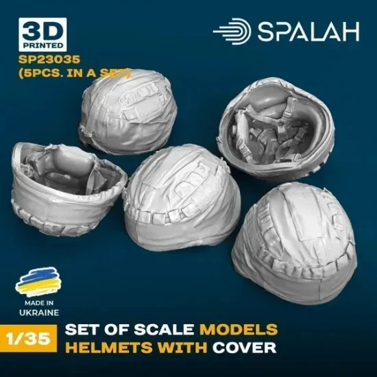 SPALAH 23035 1/35 Helmets with Cover (5pcs) - Model Figures