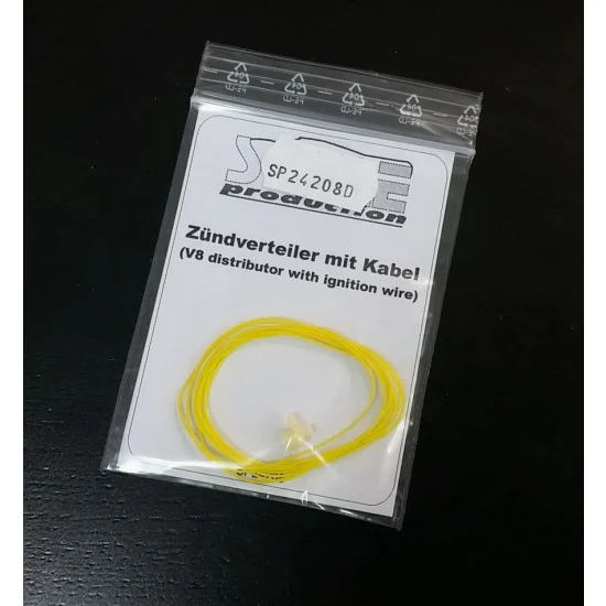 Scale Production SP24208d 1/24 V8 Distributor with Yellow Ignition Wires - Model Cars