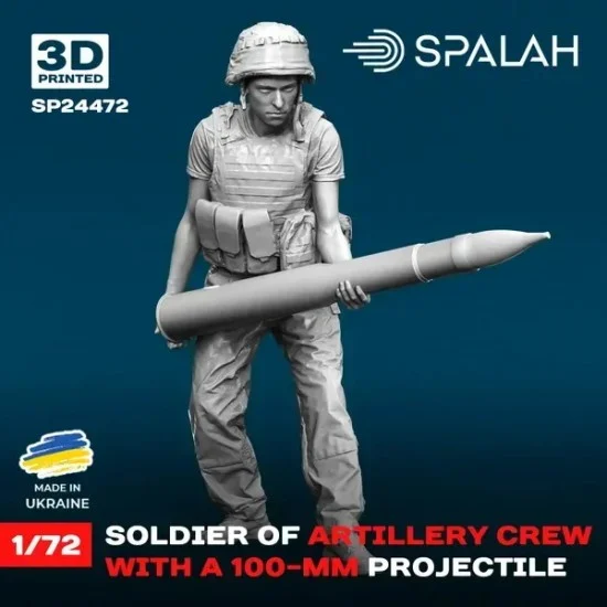 SPALAH 24472 1/72 Soldier of Artillery Crew with a 100-mm Projectile