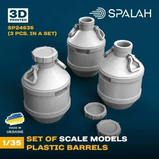 SPALAH 24635 1/35 Plastic Barrels (3pcs) - Scenics & Diorama