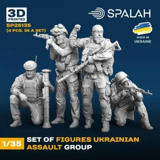 SPALAH 25135 1/35 Ukrainian Assault Group (4 figures) - Model Figures