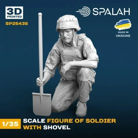 SPALAH 25435 1/35 Soldier with a Shovel - Model Figures