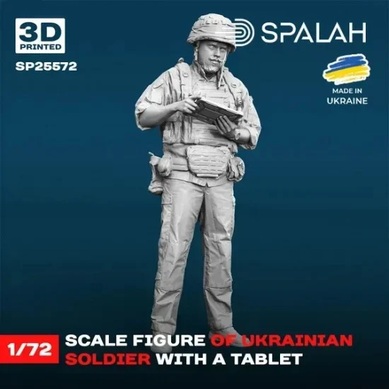 SPALAH 25572 1/72 Ukrainian Soldier with a Tablet - Model Figures