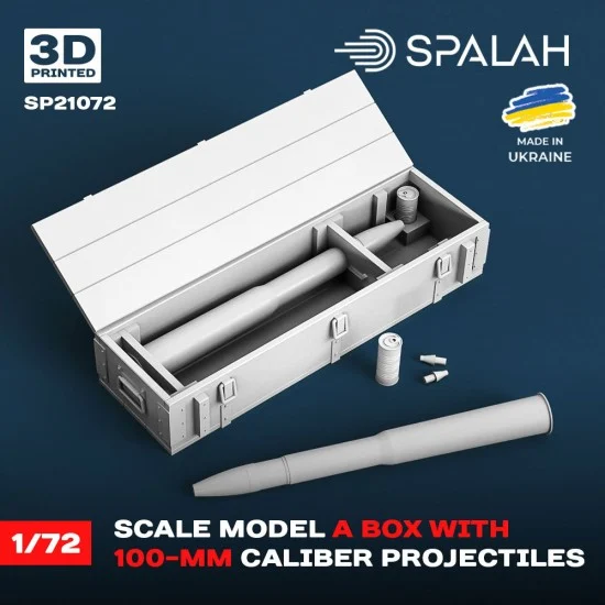 SPALAH 21072 1/72 Box with 100mm Caliber Projectiles - Model Figures