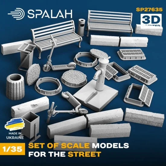 SPALAH 27635 1/35 Street Environment Elements and Urban Infrastructure - Scenics & Diorama