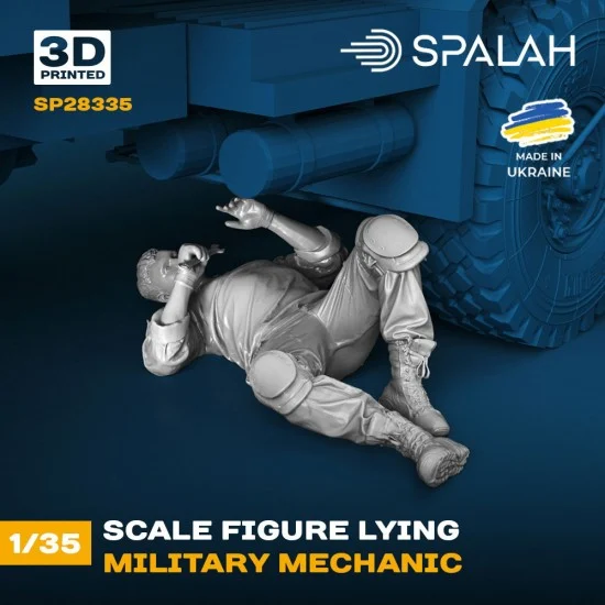 SPALAH 28335 1/35 Lying Military Mechanic - Model Figures