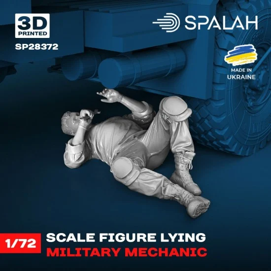 SPALAH 28372 1/72 Lying Military Mechanic - Model Figures