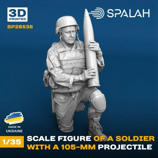 SPALAH 28535 1/35 Soldier with 105mm Projectile - Model Figures